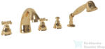 Bugnatese LADY 5 üléses kádtöltő csaptelep zuhanyszettel, Sárgaréz 980ON (980ON)