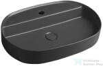 SAPHO INFINITY OVAL kerámiamosdó, 60x40cm, antracit (10NF65060-2C) (10NF65060-2C) - furdoszoba-szaniter