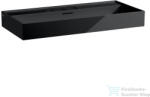 Laufen Kartell 100x46 cm-es csiszolt aljú mosdó 3 csaplyukkal, fényes fekete H8163370201081 (H8163370201081)