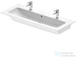 Duravit ME BY STARCK bútorral aláépíthető 123x49 cm-es mosdó 2 csaplyukkal, Wondergliss bevonattal, White Satin matt, 23611232241 (23611232241)