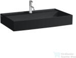 Laufen Kartell By Laufen 80x46 cm-es csiszolt aljú mosdó túlfolyó nélkül, matt fekete H8163367161111 (H8163367161111)
