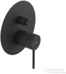 SAPHO ULTRASAN falbasüllyesztett csaptelep, 2-irányú, matt fekete UT042VB (UT042VB)