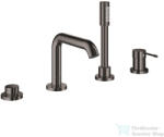 GROHE ESSENCE 4 üléses kádtöltő csaptelep zuhanyszettel, alaptest nélkül, Hard Graphite 25251A01 (25251A01)
