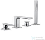 Bugnatese Atelier 4 üléses kádtöltő csaptelep zuhanyszettel, króm 9455CR (9455CR)