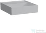 Laufen Kartell By Laufen 46x46 cm-es csiszolt aljú mosdó csaplyuk és túlfolyó nélkül, matt szürke H8183317591121 (H8183317591121)