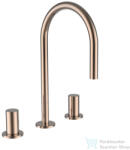 Laufen KARTELL BY LAUFEN 3 üléses mosdó csaptelep elfordítható kifolyóval, leeresztő nélkül, PVD rózsa arany H3123330822201 (H3123330822201)