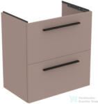 Ideal Standard I. Life S 60x37, 5 cm-es 1 fiókos fali szekrény mosdó és fogantyú nélkül, Greige matt T5293NH (T5293NH)