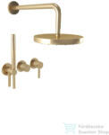 Bugnatese Kobuk falsík alatti komplett zuhanyrendszer 22, 5 cm-es esőztetővel, belső egységgel, zuhanyszettel, bronz 2201HBR (2201HBR)