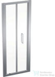 Geberit GEO 90x190 cm-es harmonikaajtó átlátszó üveggel, Reflex vízlepergető réteggel, ezüst kerettel, 560.126. 00.2 (560126002)