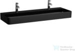 Laufen Val SaphirKeramik 120x42 cm-es mosdó 2 csaplyukkal, matt fekete H8102897161071 (H8102897161071)