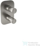 Bugnatese MOON 3 állású falsík alatti kád/zuhany csaptelep belső egységgel, szálcsiszolt nikkel 7231NS (7231NS)