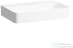 Laufen Val SaphirKeramik 65x42 cm-es csiszolt aljú mosdó csaplyuk és túlfolyó nélkül, LCC bevonattal, fehér H8162844001121 (H8162844001121)