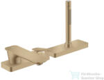 Hansgrohe AXOR CITTERIO C 3 üléses kádtöltő csaptelep zuhanyszettel, rombuszmetszéses fogantyúval, alaptest nélkül, szálcsiszolt bronz 49431140 (49431140)