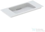 Geberit ONE 90x40 cm-es mosdó One bútorhoz csaplyuk-és túlfolyó nélkül, KeraTect mázzal, szálcsiszolt króm takarólappal, fehér 500.395. 01.2 (500395012)
