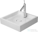 Duravit STARCK 1 47x47 cm-es ráültethető mosdó túlfolyó nélkül, Wondergliss bevonattal, 03874700271 (03874700271)