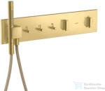 Hansgrohe AXOR SHOWERCOMPOSITION 3 utas termosztátos falsík alatti kád /zuhany csaptelep, szálcsiszolt sárgaréz hatású 12572950 (12572950)