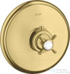 Hansgrohe Axor Montreux Highflow falsík alatti termosztátos színkészlet, szálcsiszolt sárgaréz hatású 16815950 (16815950)