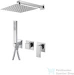 Bugnatese Tetris falsík alatti komplett zuhanyrendszer 25x25 cm-es esőztetővel, belső egységgel, zuhanyszettel, Króm 9101HCR (9101HCR)