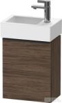 Duravit D-NEO 364x222 mm-es 1 ajtós függesztett szekrény 072438 mosdóhoz, jobbos, Walnut Dark Decor DE4218R2121 (DE4218R2121)