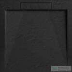 AREZZO design STONE pala hatású öntött márvány zuhanytálca, 90x90 cm-es, fekete AR-DYT099LB (AR-DYT099LB)