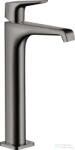 Hansgrohe AXOR CITTERIO E magasított mosdó csaptelep nem zárható leeresztővel, polírozott fekete króm 36113330 (36113330)