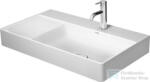 Duravit DURASQUARE 80x47 cm-es bútorral aláépíthető túlfolyó nélküli csiszolt mosdó jobbos medencével, 2349800071 (2349800071)