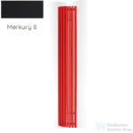 Radeco CARRERA N 1800x235 sarokba építhető, íves design radiátor, MERKURY 8 (selyemfényű fekete) színben (Radeco_CARRERA_N_MERKURY8)