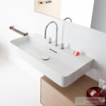 Laufen Val SaphirKeramik 95x42 cm-es csiszolt aljú mosdó 3 csaplyukkal, LCC Active bevonattal, fehér H816287A001081 (H816287A001081)