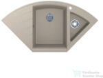 LunArt Beren 110x57, 5 cm-es öntött gránit mosogató medence gyümölcsmosóval, szifon nélkül, Sand 5999123000101 (5999123000101)