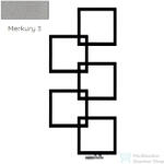 Radeco LOCO 5 MINI 1123x500 design radiátor, MERKURY 3 (metál világosszürke) színben, balos (Radeco_LOCO_5_MINI_B_MERKURY3)