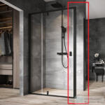 RAVAK NEXTY NPSS-90 90 cm-es fix oldalfal, fekete/transparent 90O70300Z1 (90O70300Z1)