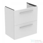 Ideal Standard I. Life S 60x37, 5 cm-es 1 fiókos fali szekrény mosdó és fogantyú nélkül, matt fehér T5293DU (T5293DU)