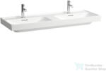 Laufen MEDA 130x46 cm-es falra/bútorra szerelhető dupla mosdó, matt fehér H8141127571041 (H8141127571041)