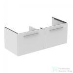 Ideal Standard I. Life B 120x50, 5 cm-es 2 fiókos fali szekrény mosdó és fogantyú nélkül, matt fehér T5277DU (T5277DU)