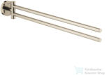 GROHE ESSENTIALS 44 cm-es fali dupla törölközőtartó, Polished Nickel 40371BE1 (40371BE1)