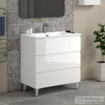 Coycama Paris 60 cm-es Onix New mosdó és 3 fiókos álló alsószekrény kombináció, fényes fehér M055512030301T (M055512030301T)