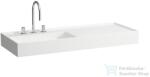 Laufen Kartell By Laufen 120x46 cm-es mosdó, jobb oldali polccal, 3 csaplyukkal, Matt fehér H8133327571581 (H8133327571581)