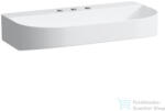 Laufen Sonar 80x42 cm-es csiszolt aljú mosdó 3 csaplyukkal, túlfolyó nélkül, matt fehér H8163447571581 (H8163447571581)