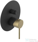 SAPHO ULTRASAN falbasüllyesztett csaptelep, 2-irányú, matt fekete-matt arany UT042VBG (UT042VBG)