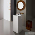 Laufen Kartell By Laufen szabadon álló mosdó 2 csaplyukkal, túlfolyó nélkül, speciális rejtett lefolyóval, matt fehér H8113317578151 (H8113317578151)