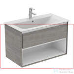 Ideal Standard CONNECT AIR 80x44 cm-es 1 fiókos alsószekrény pult és mosdó nélkül, Fa világosszürke/matt fehér E0827PS (E0827PS)