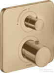 Hansgrohe AXOR Citterio M falsík alatti termosztátos kád/zuhany csaptelep elzárószeleppel, szálcsiszolt bronz 34705140 (34705140)