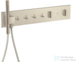 Hansgrohe AXOR SHOWERCOMPOSITION 4 utas termosztátos falsík alatti kád /zuhany csaptelep, szálcsiszolt nikkel 12573820 (12573820)