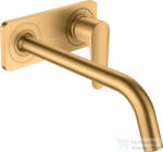 Hansgrohe AXOR Citterio M falsík alatti mosdó csaptelep 22, 7 cm-es kifolyóval, nem zárható leeresztővel, szálcsiszolt sárgaréz hatású 34115950 (34115950)