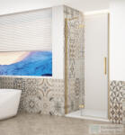 SAPHO GELCO TRINITY GOLD zuhanyajtó, 1000mm, transzparent üveg, balos (GT1210CL-G) (GT1210CL-G)