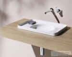 Laufen Val SaphirKeramik 55x36 cm-es beültethető mosdó csaplyuk és túlfolyó nélkül, LCC Active bevonattal, fehér H817281A001121 (H817281A001121)
