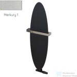 Radeco ORRO 990x280 ovális design radiátor törölközőtartó nélkül, MERKURY 1 (metál ezüst) színben (Radeco_ORRO_MERKURY1)