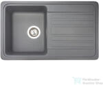 LunArt Ellis 75, 8x46, 2 cm-es öntött gránit mosogató medence szifon nélkül, Szürke 5999123000354 (5999123000354)
