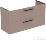 Ideal Standard I. LIFE A 120x44 cm-es 2 fiókos fali alsószekrény mosdó és fogantyú nélkül, Greige matt T5258NH (T5258NH)