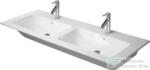 Duravit ME BY STARCK 130x49 cm dupla mosdó Wondergliss bevonattal, White Satin Matt 23361332001 (23361332001)